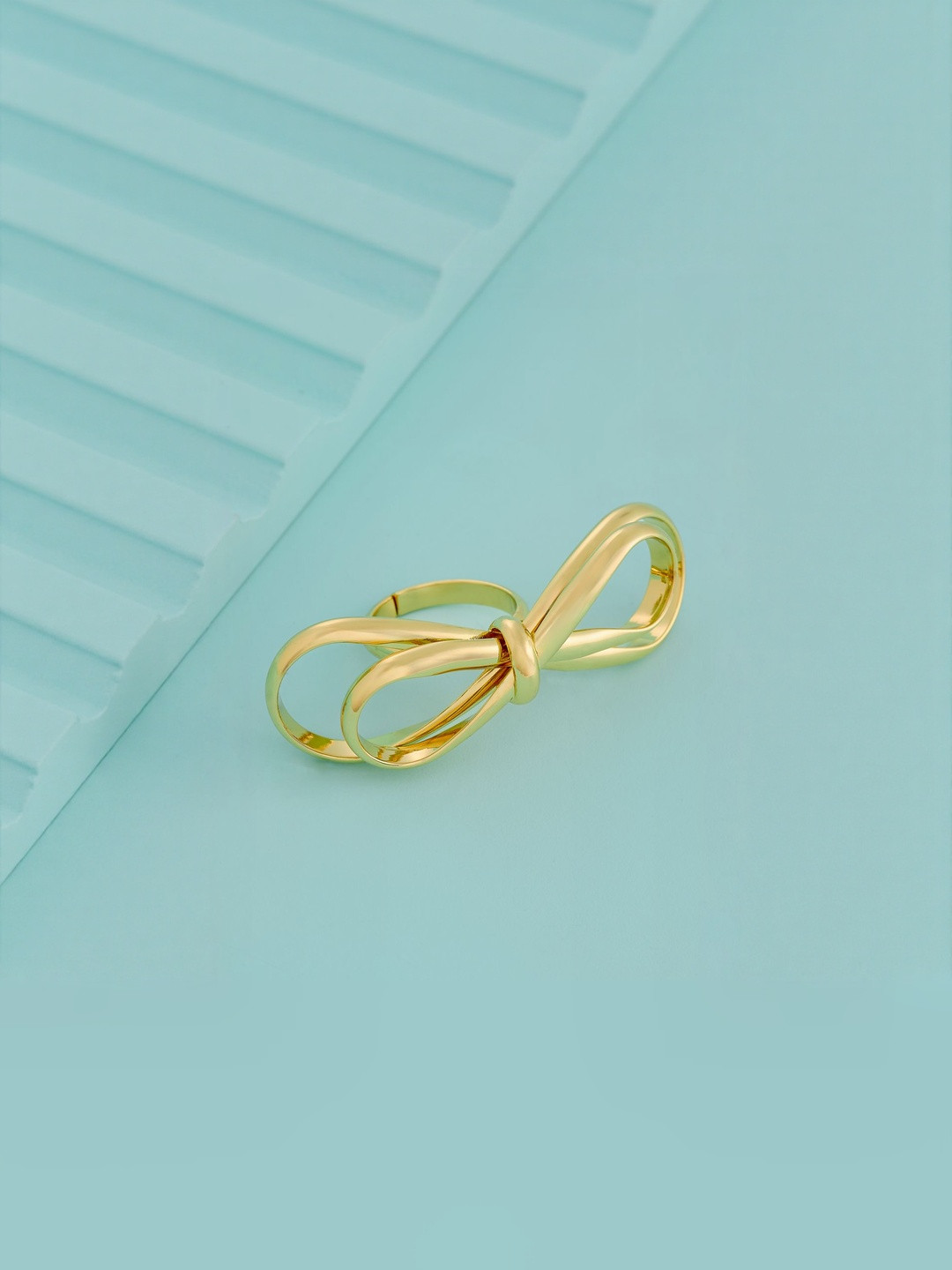 Kushal's Fashion Jewellery Gold-Plated Trendy Finger Ring