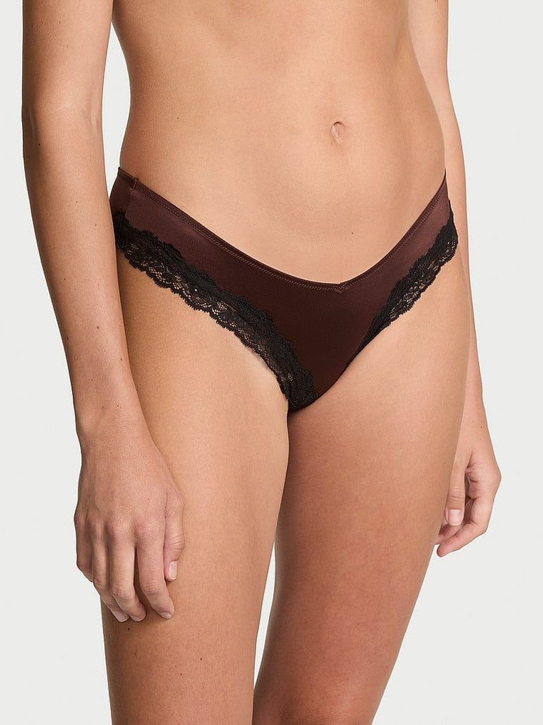 Victoria's Secret Very Sexy Women Self Design Lace-Trim High-Rise Basic Briefs