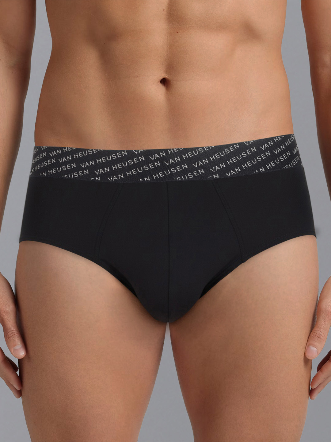 Van Heusen Innerwear Men Brand Logo Printed Outer Elastic Waistband Briefs