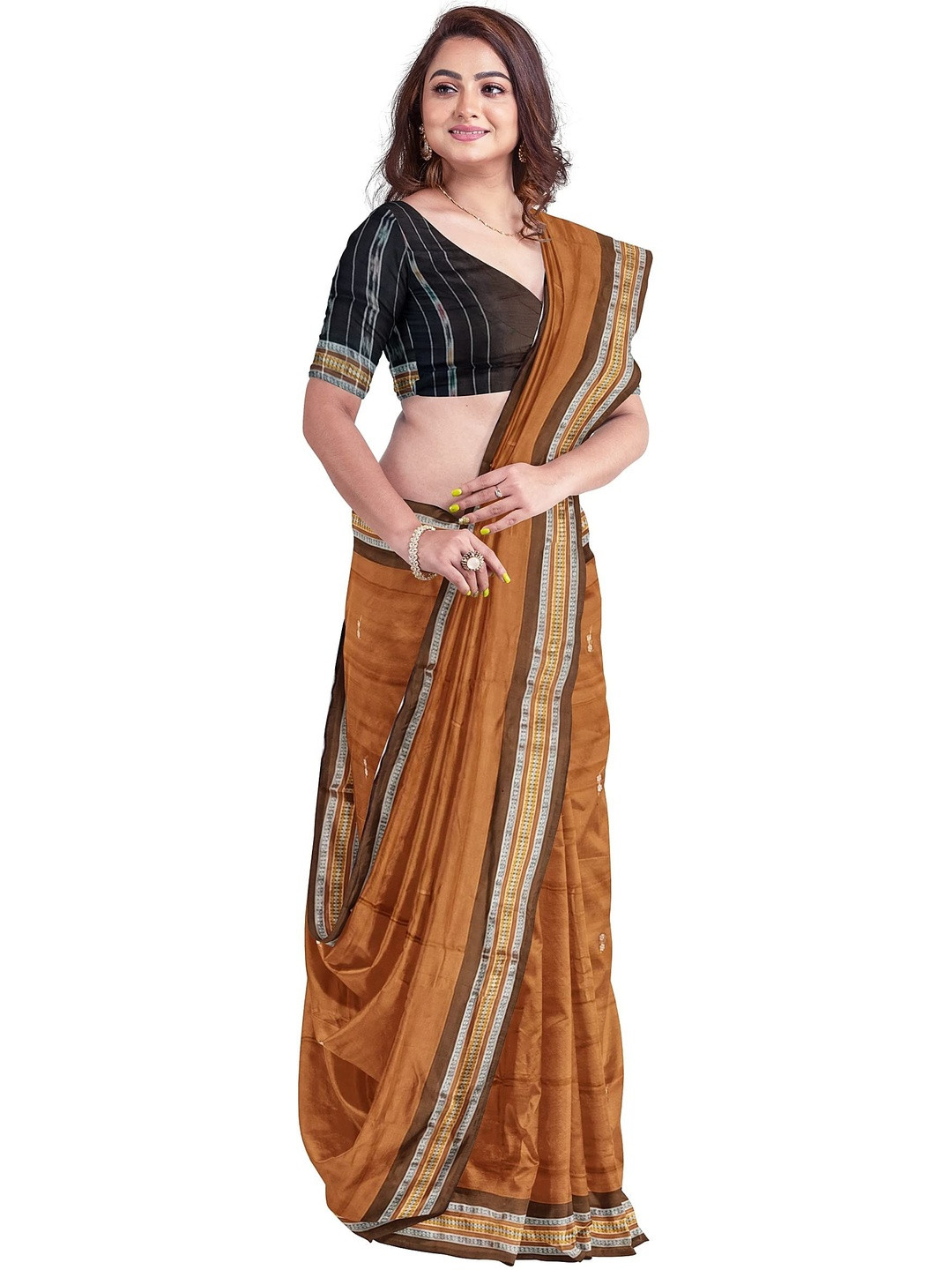 COTTONSILK & KHANDUAPATA Ethnic Motif Woven Design Pure Cotton Wedding Sambalpuri Saree