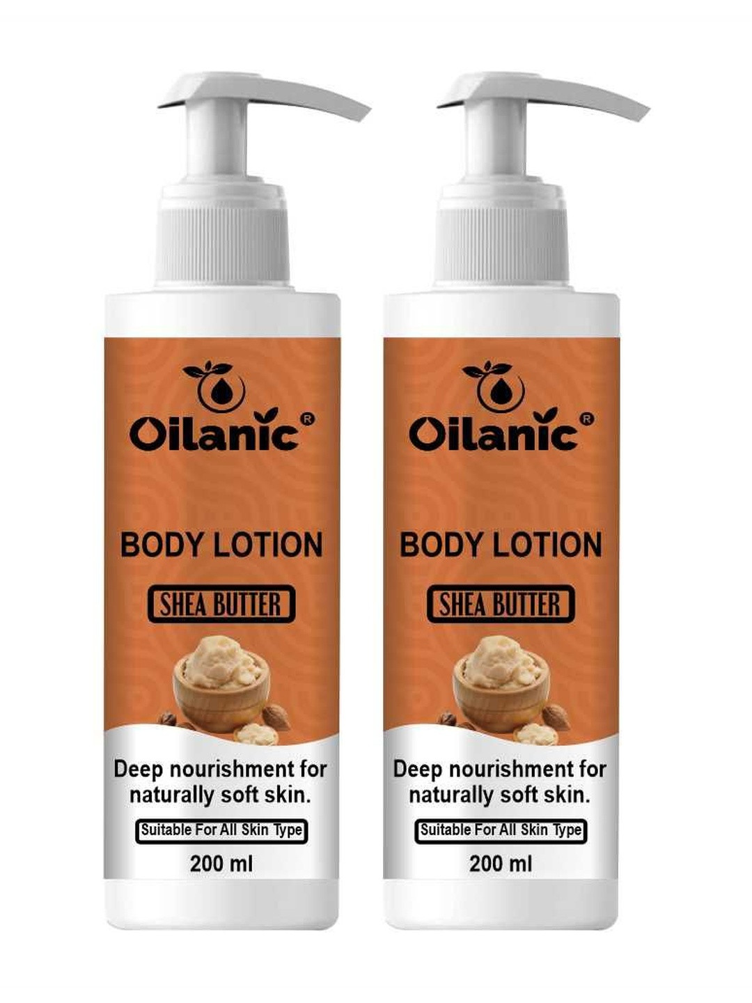 Oilanic Set Of 2 Shea Butter Body Lotion For Deep Nourishment - 200 ml Each