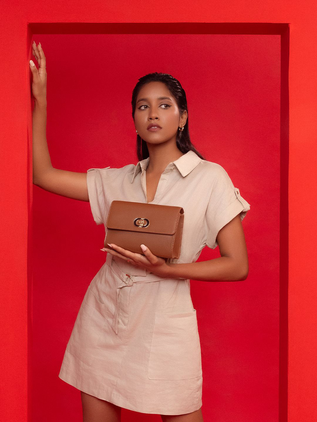 El'Curio Leather Shopper Satchel