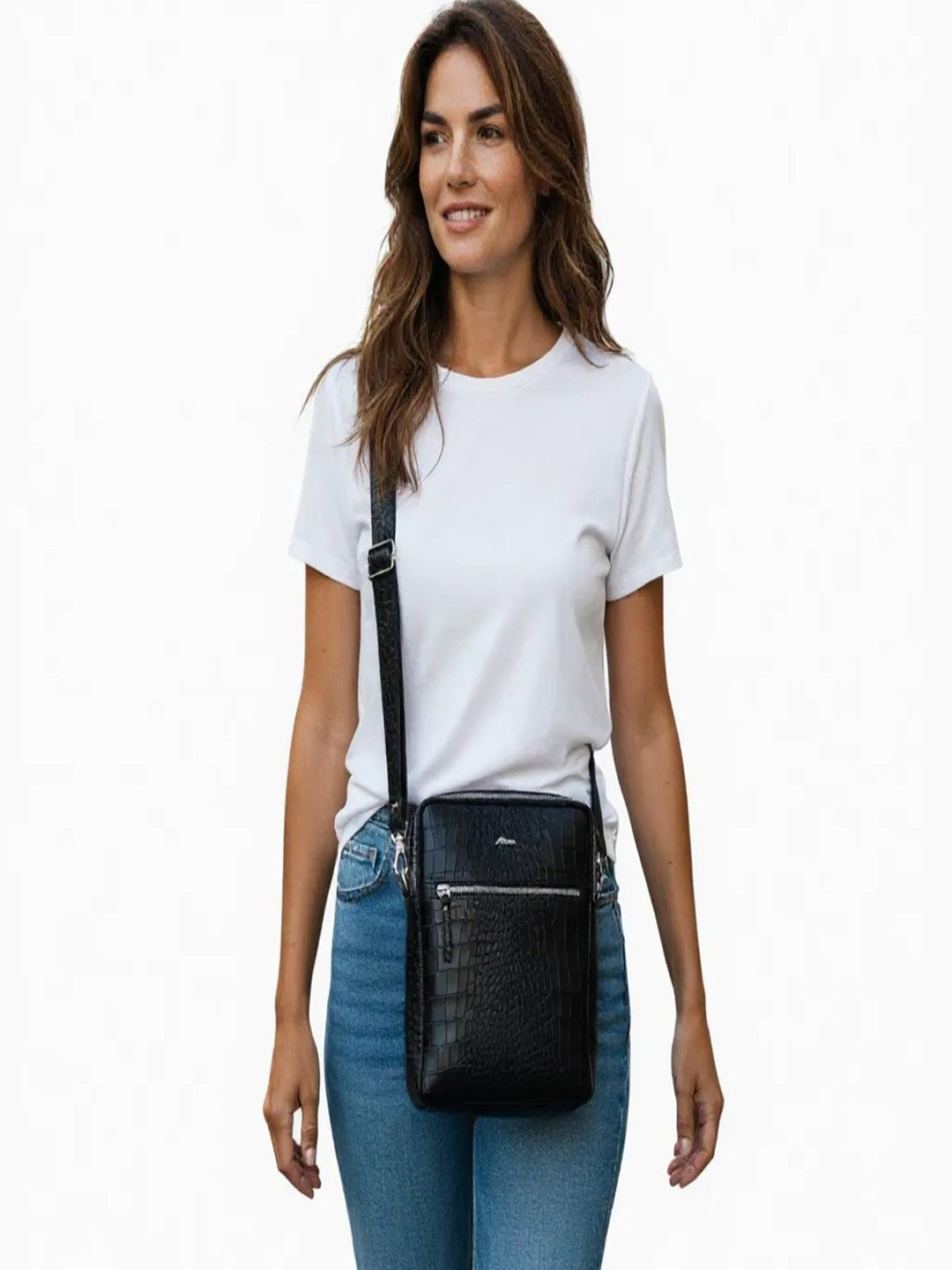 HHSK Leather Sling Bag with Quilted