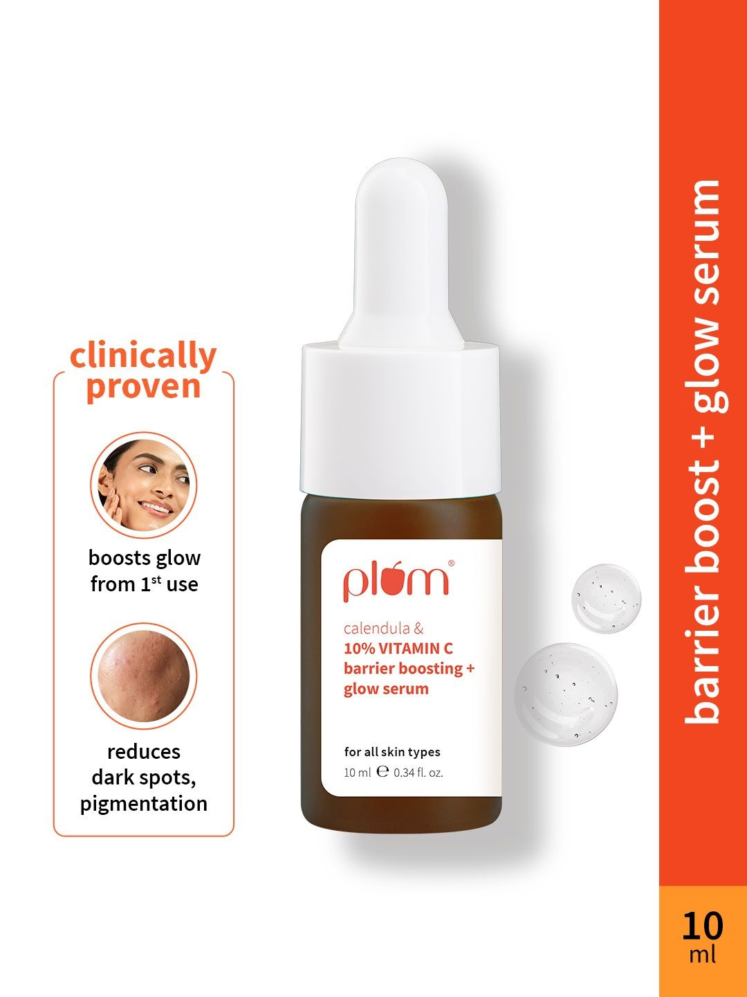 Plum 10% Vitamin C & Calendula Barrier Boosting Glow Serum- 10 ml