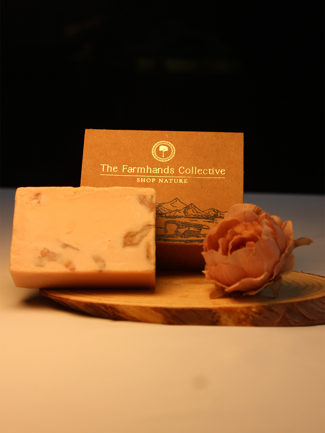 The Farmhands Collective Multani Rose Goat Milk Soap with Clay & Rose Oil Bar- 100g