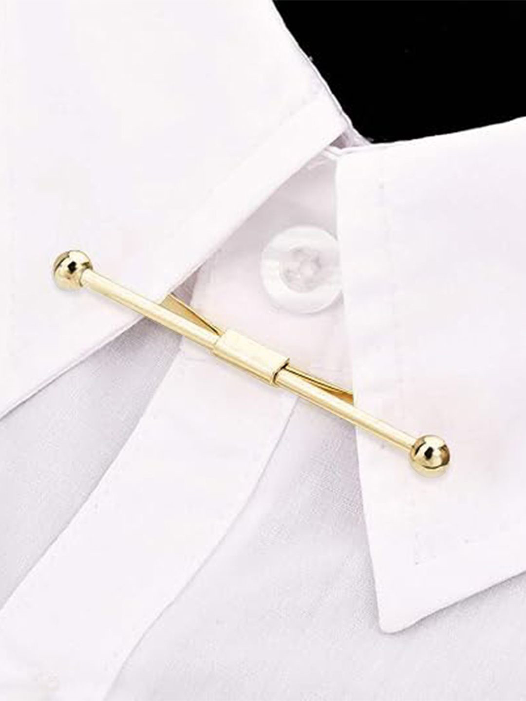 Peora Gold-Plated Metal Classic Tie Pin Brooch