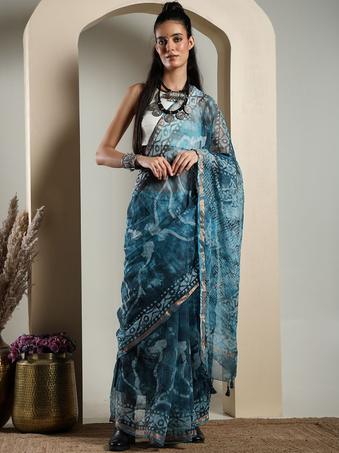 DESI VIDESI Pure Cotton Handloom Kota Saree
