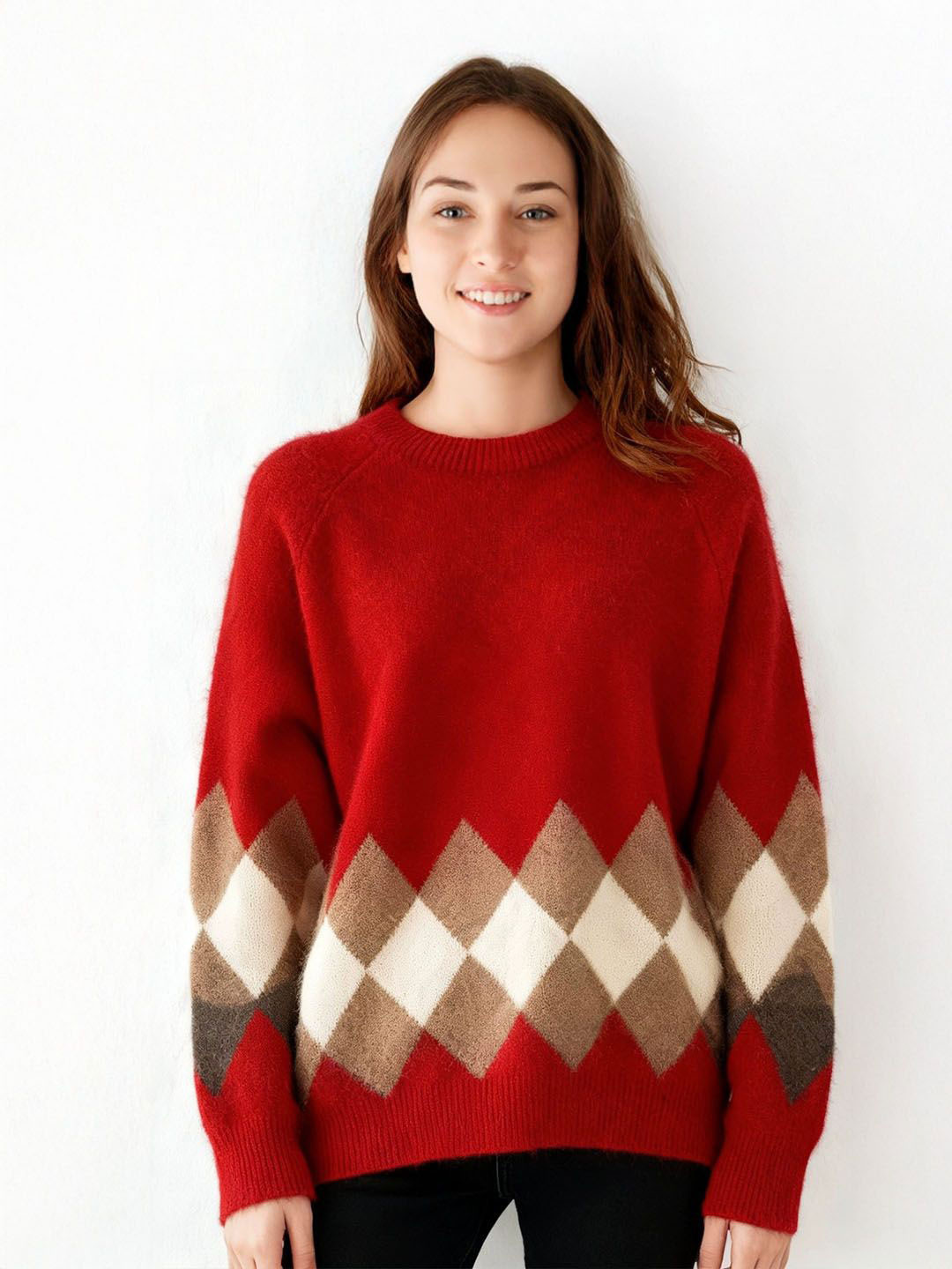 StyleCast Women Self Design Pattern  Round Neck Full Sleeve Pullover