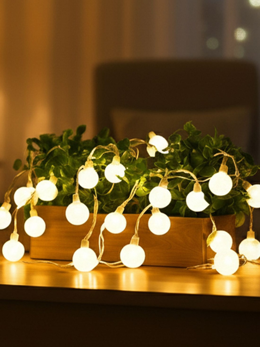 Special You White Ball Shape Lightweight LED String Lights