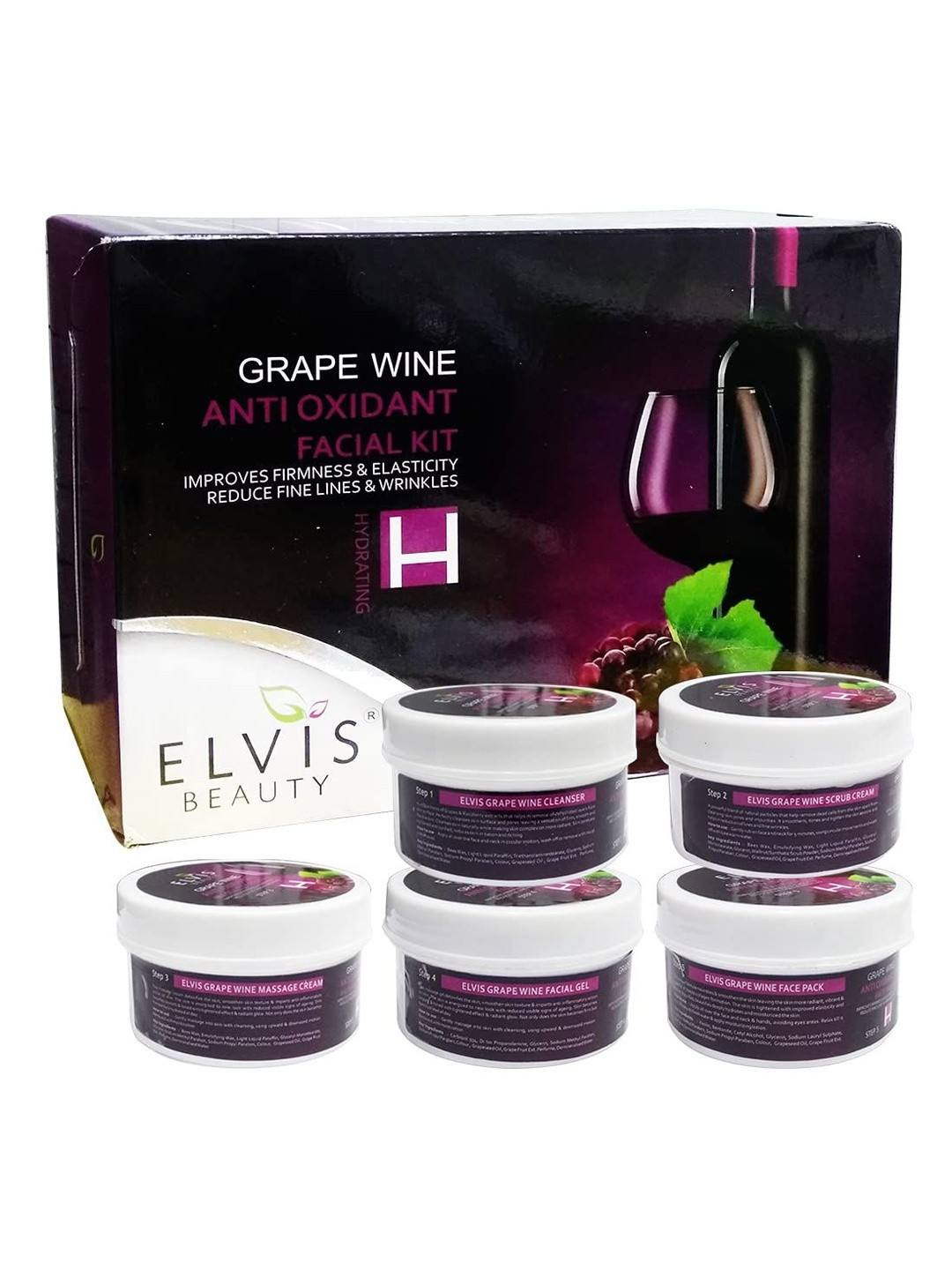 ELVIS BEAUTY Grape Wine Antioxidant Facial Kit - 420 g