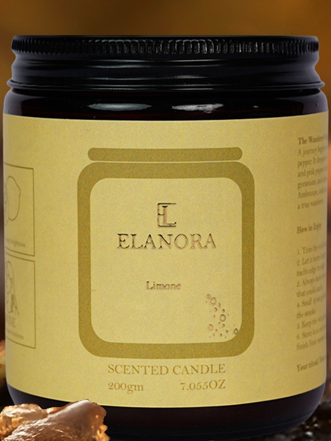 ELANORA Limone Scented Candle- 200 g