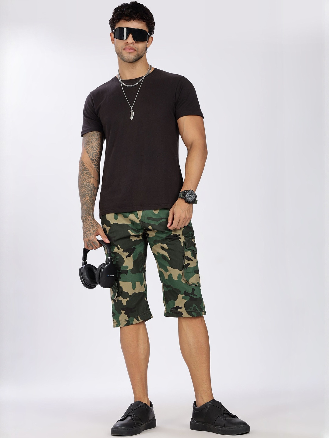 24 Street Men Camouflage Shorts