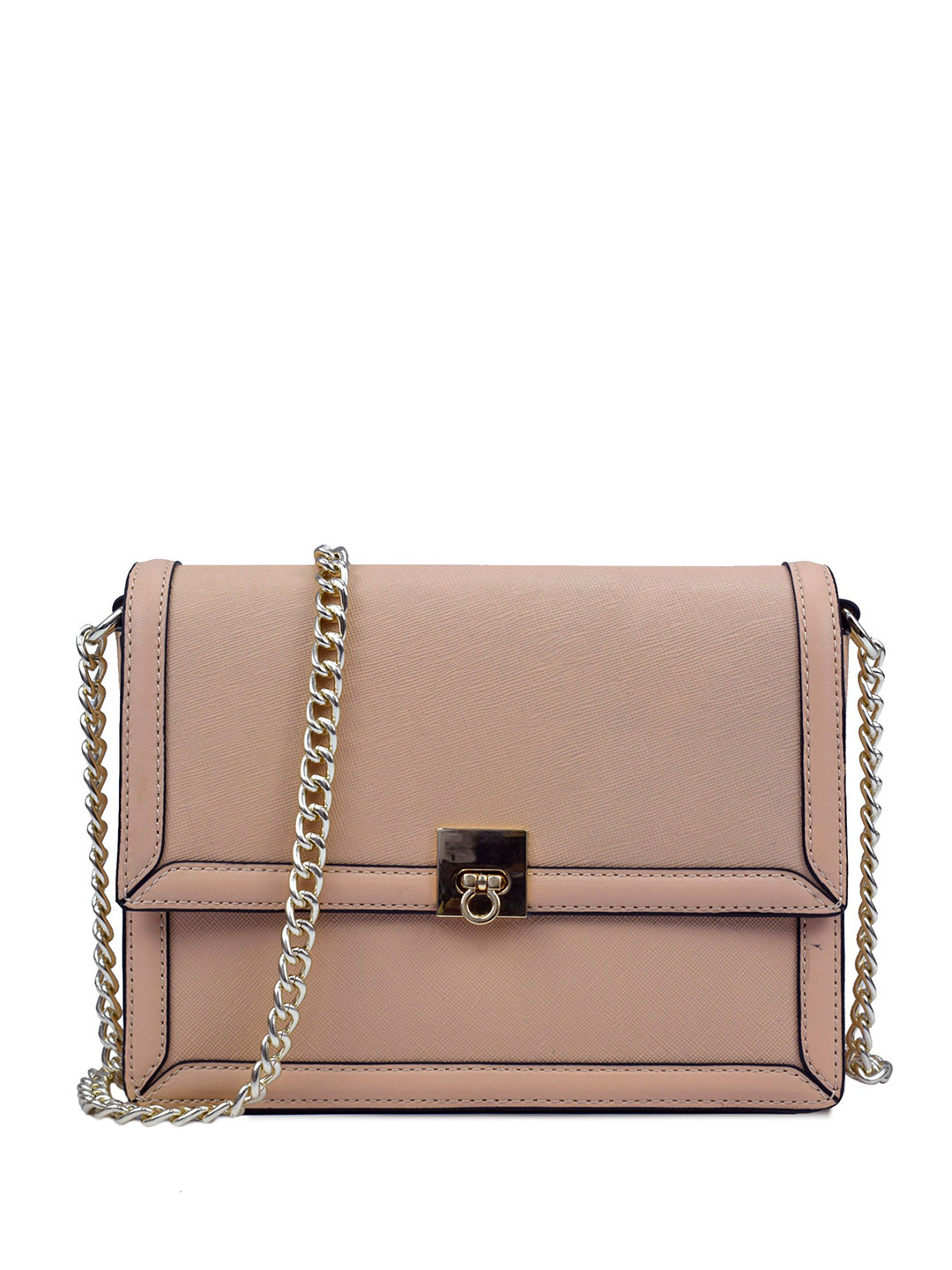 El'Curio Leather Structured Sling Bag