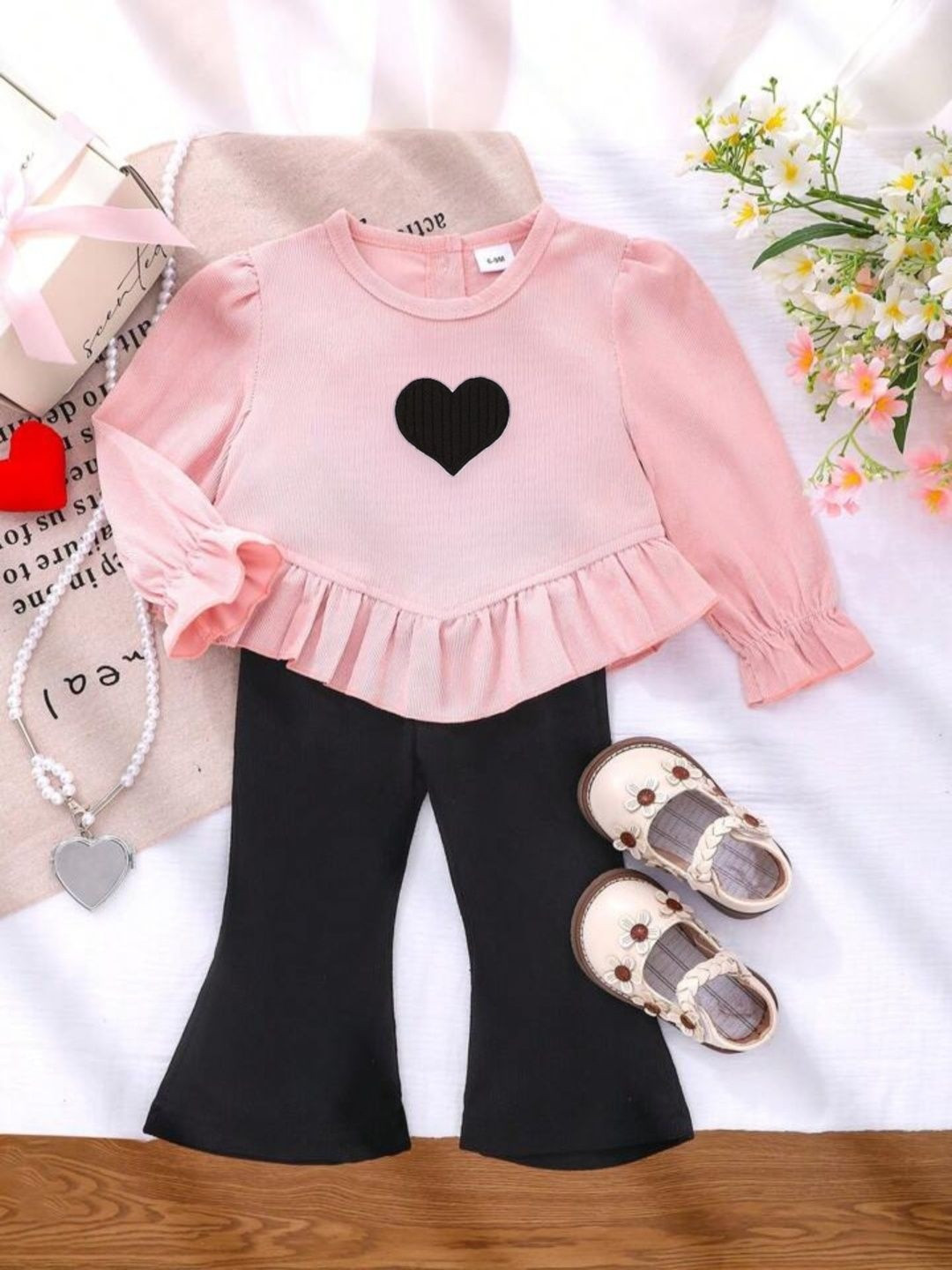 Alice clothing Girls Round Neck Long Sleeves Top With Trousers