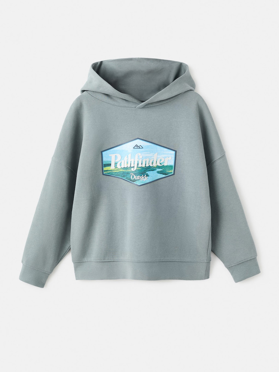 Mango Kids Boys Pure Cotton Printed Hooded Sweatshirt