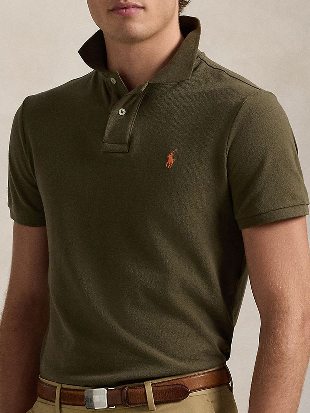 Polo Ralph Lauren Men Iconic Regular Fit Short Sleeve Polo Collar Cotton T-Shirt