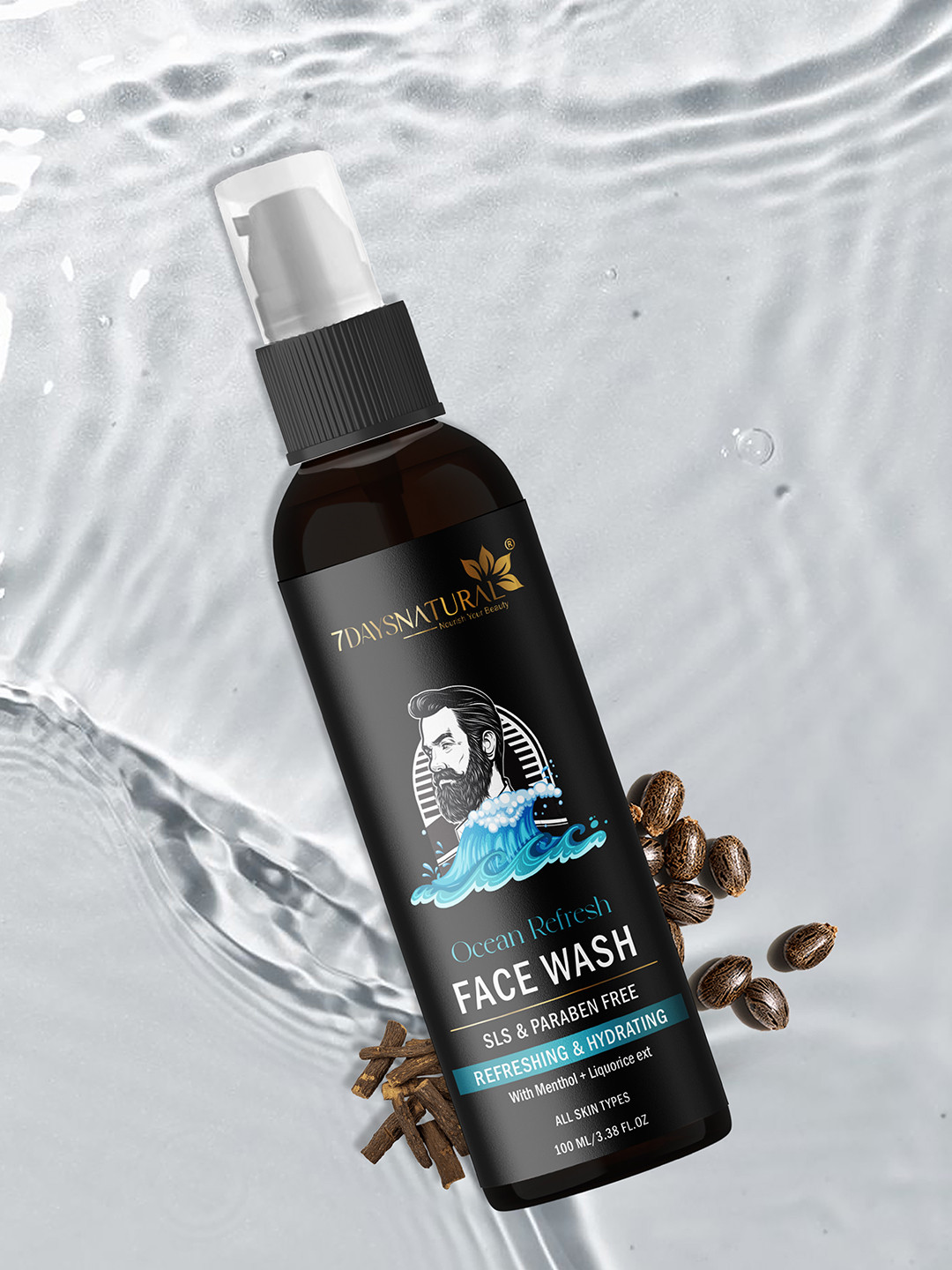 7DAYSNATURAL Ocean Face Wash With Menthol- 100 ml