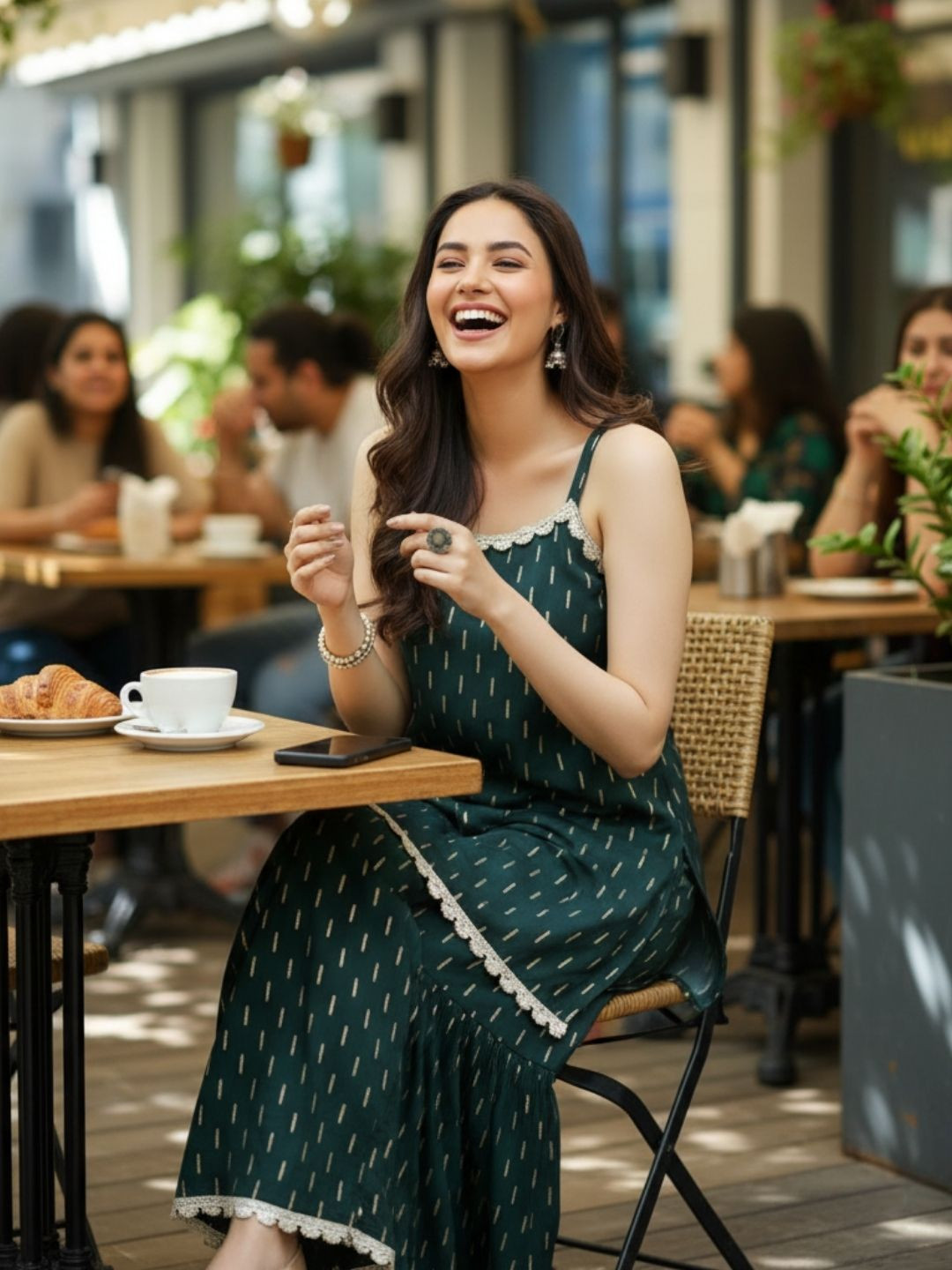 OZIA Women Ethnic Motifs Printed Kurta with Sharara