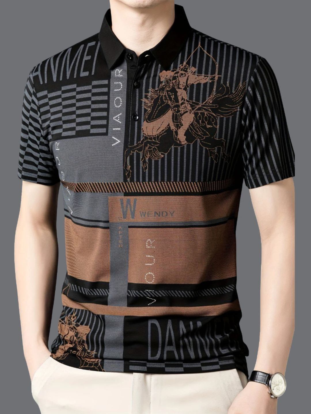 zebu Men Pack of 2 2 Printed Polo Collar T-shirts