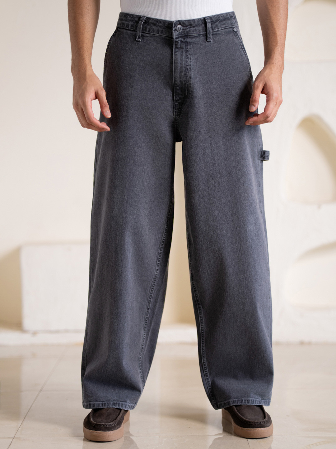 The Pant Project Men Comfort Baggy Fit Mid-Rise Stretchable Jeans