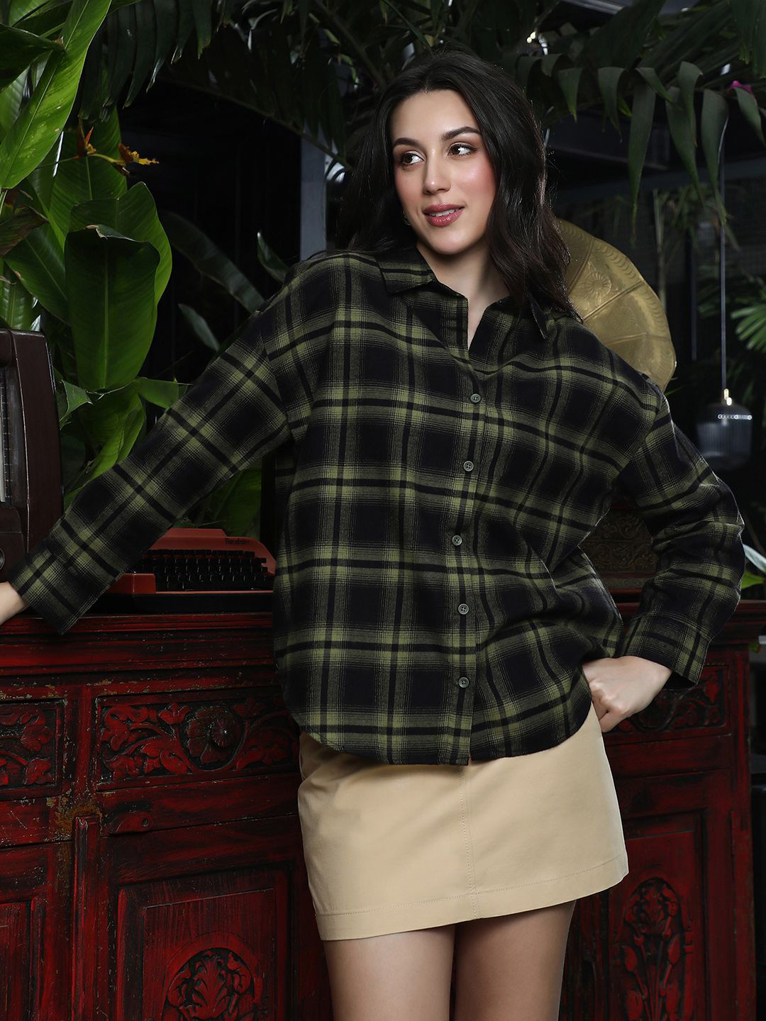 PINACOLADA Women Comfort Checked Casual Shirt