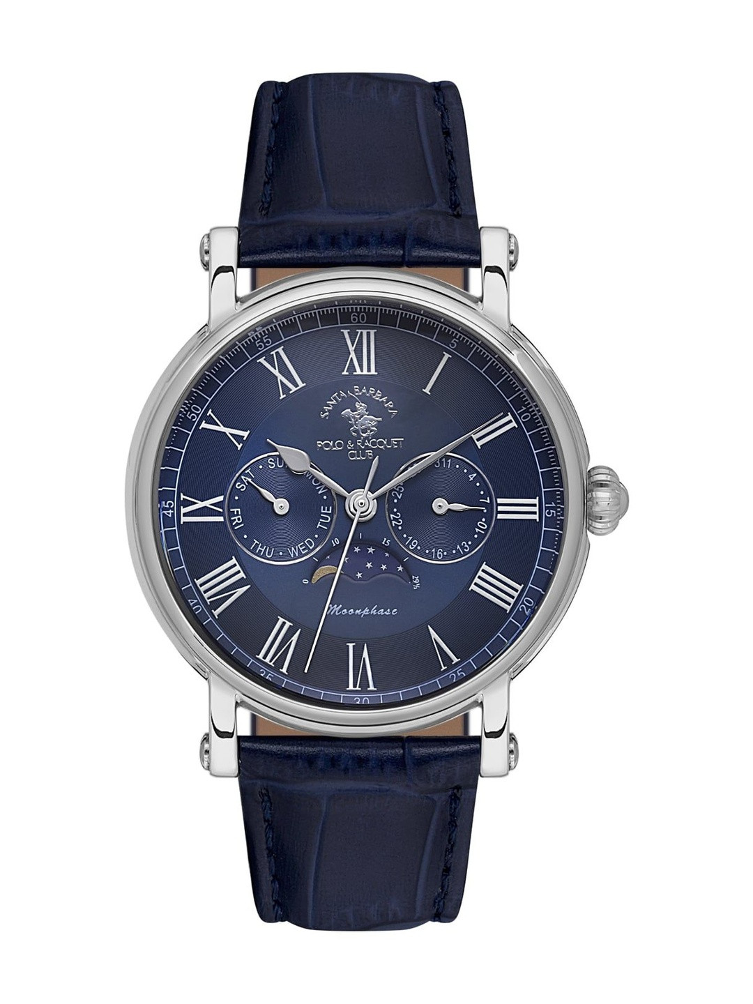 SANTA BARBARA POLO & RACQUET CLUB Men Dial & Leather Straps Analogue Watch SB.4.10033-3