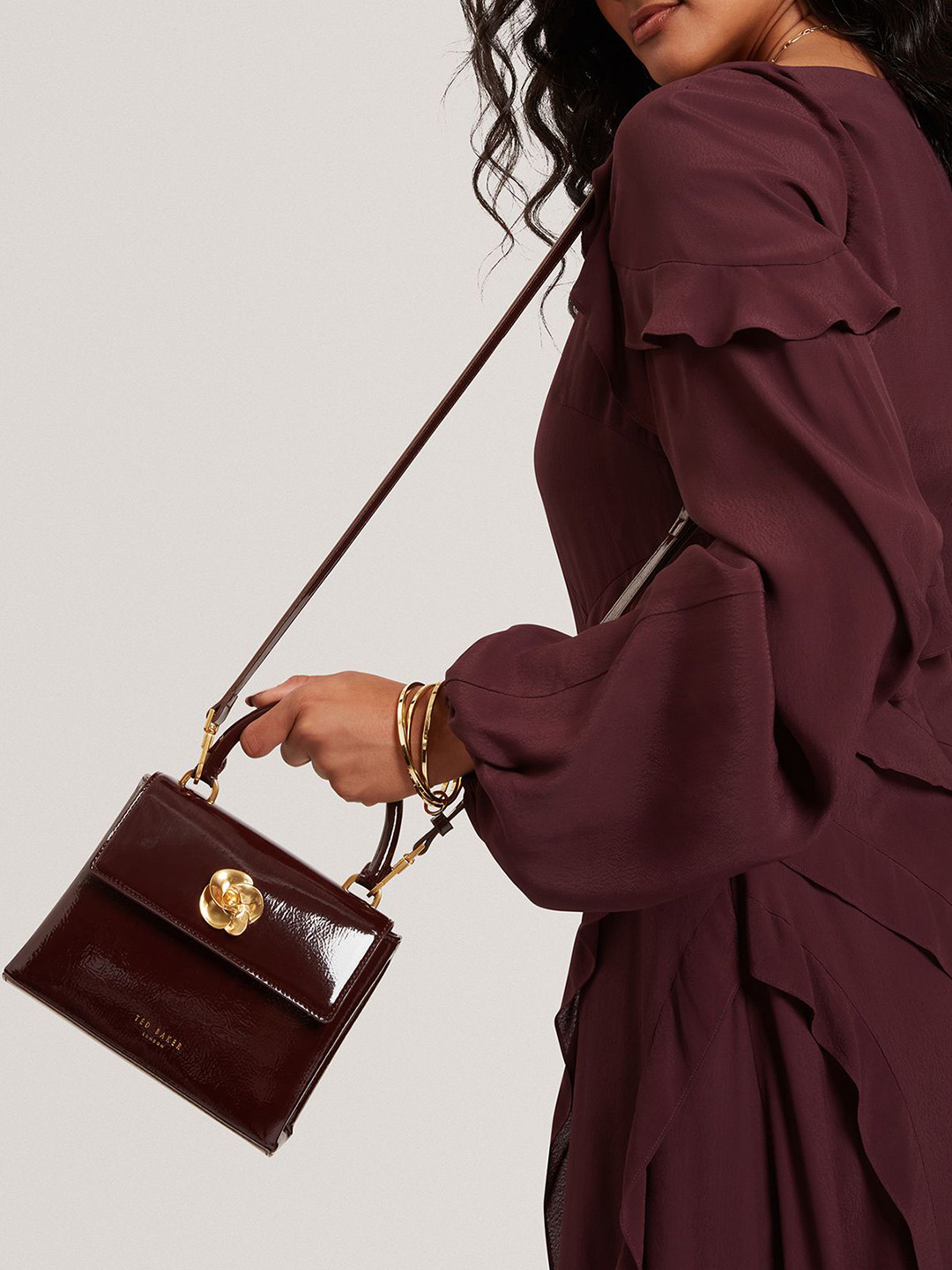 Ted Baker Textured One Handle Structured Sling Bag