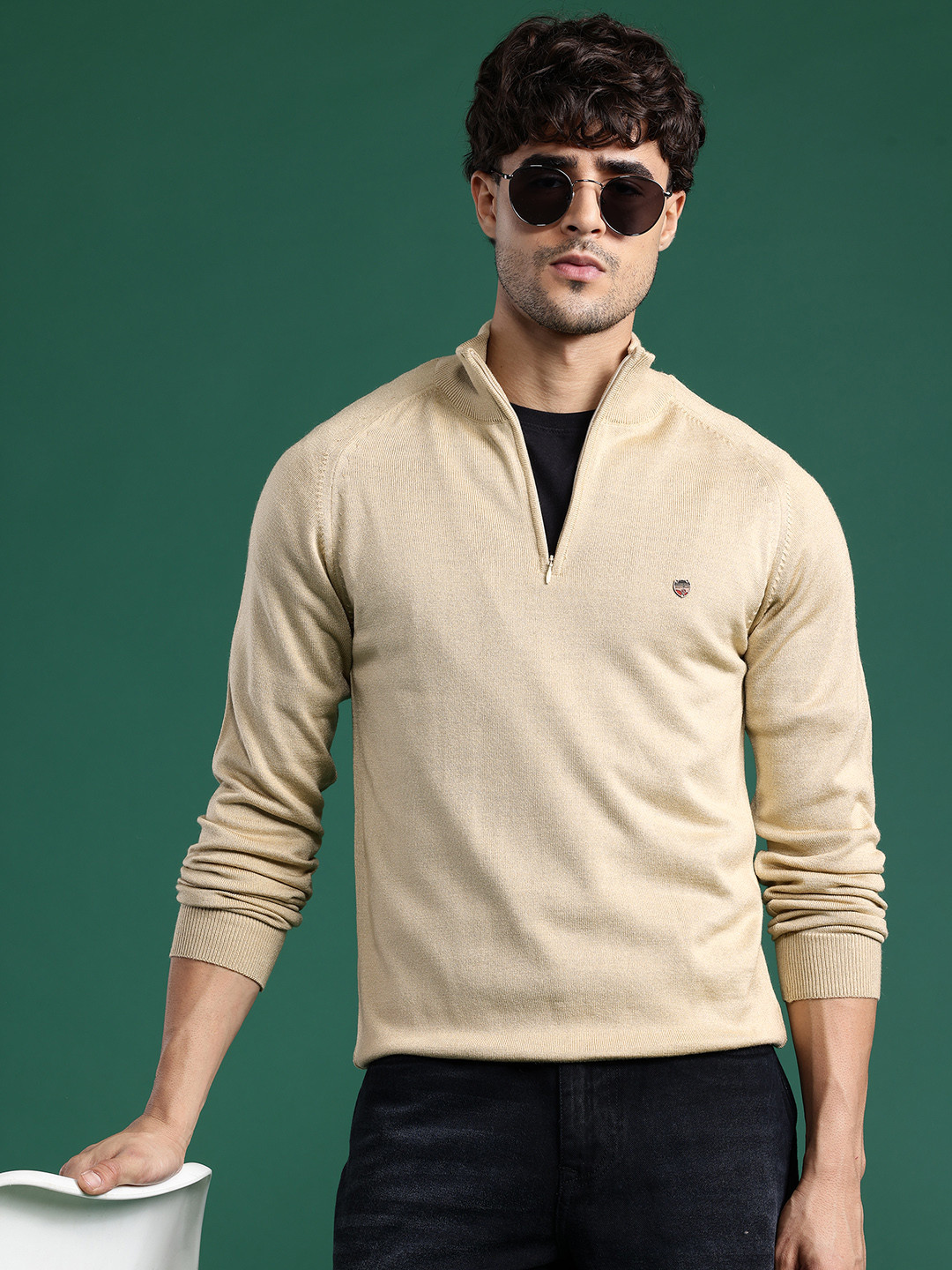 Cayman Woollen Half-Zipper Pullover