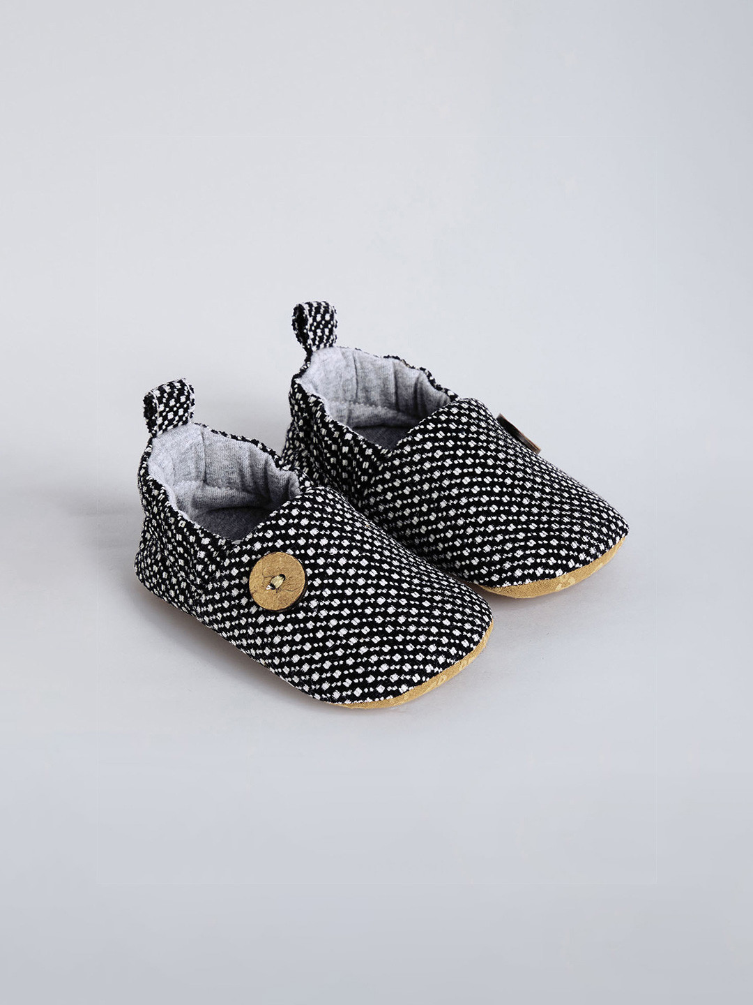 Hopscotch Boys Textured Button Accent Booties