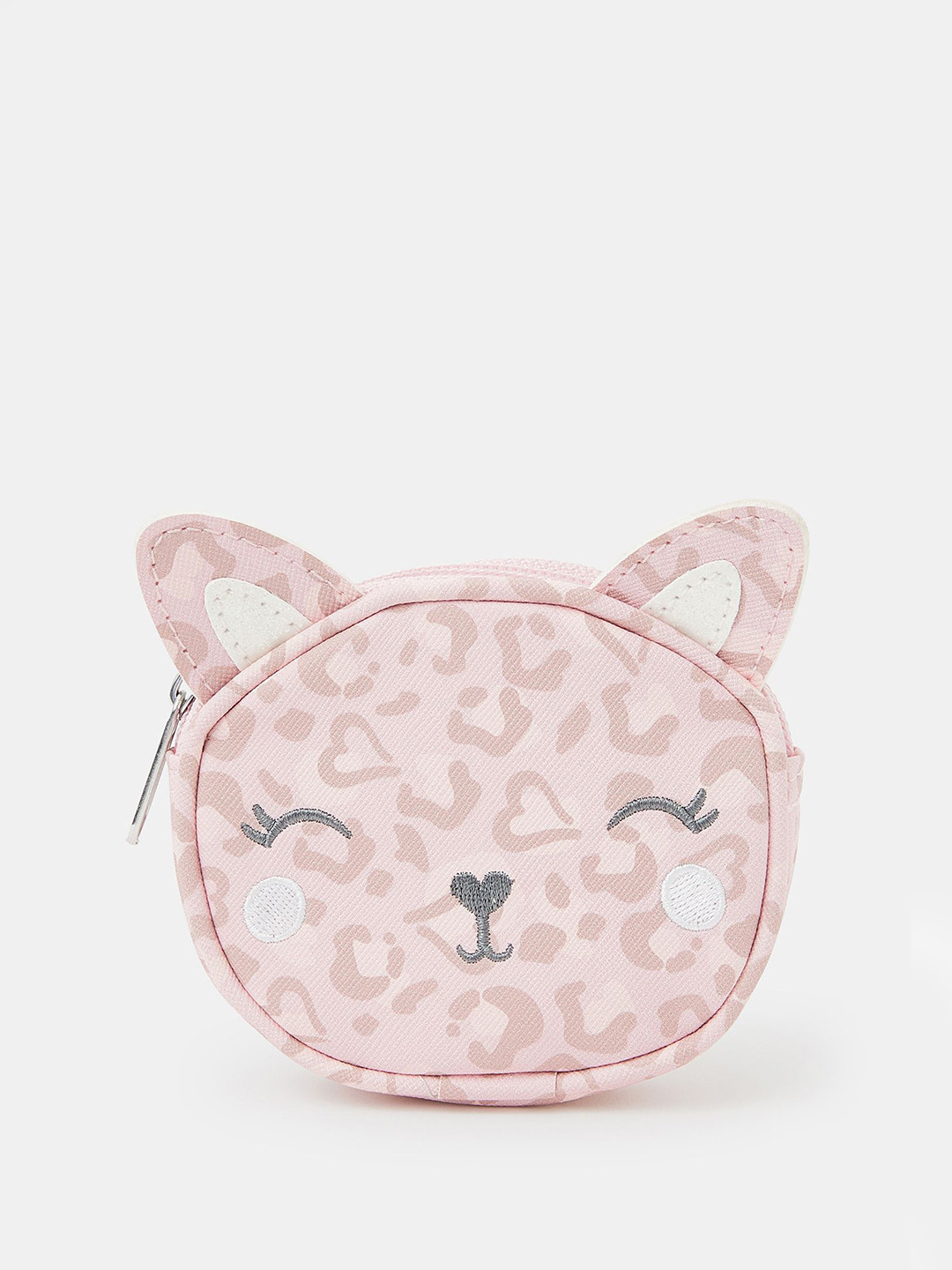 Accessorize Girls Graphic Printed Cat Embroidered Half Moon Sling Bag