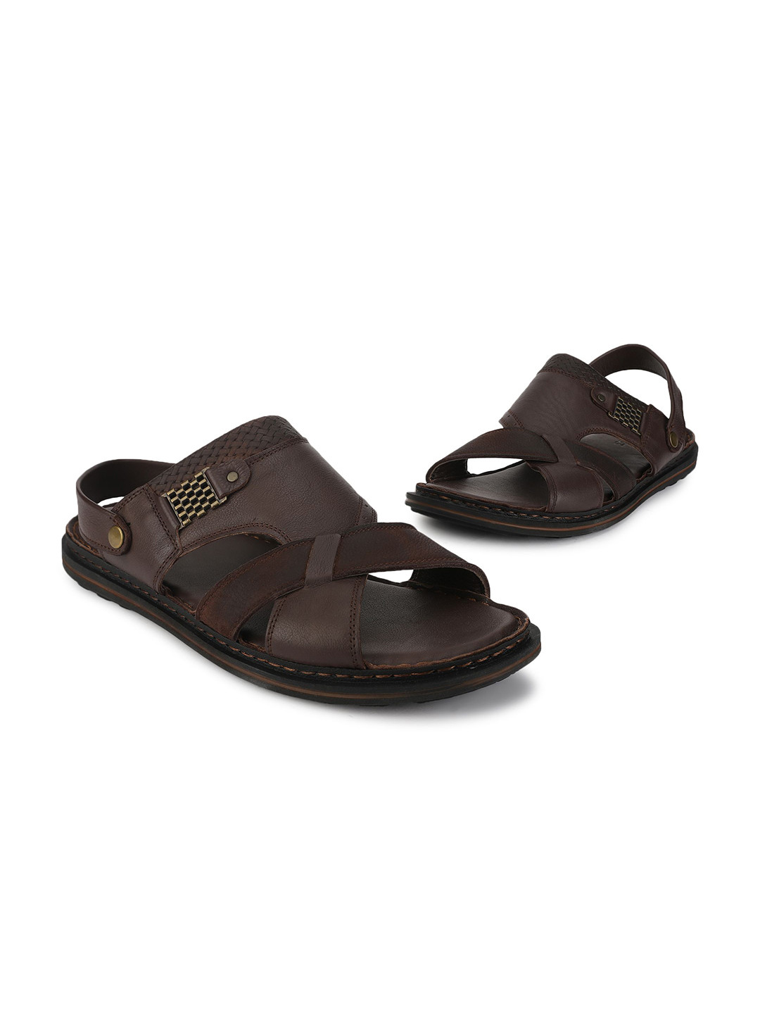 Woods Men Leather Comfort Sandals