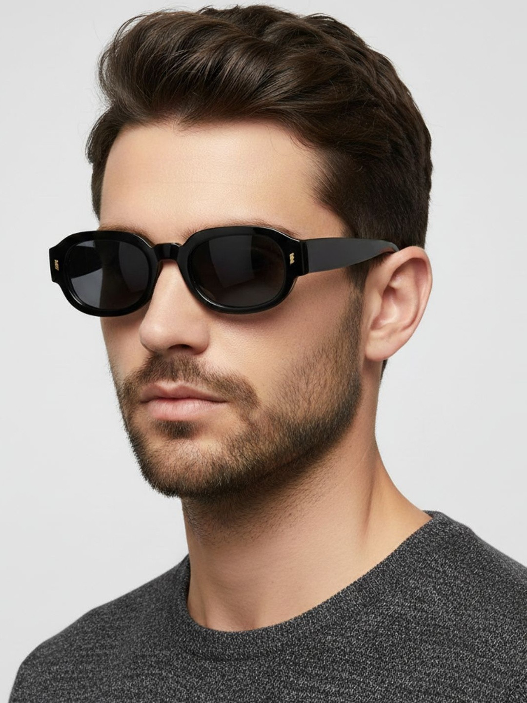 goglassic Venom Men UV Protected Lens Oval Sunglasses VENOM-FULL-BLACK
