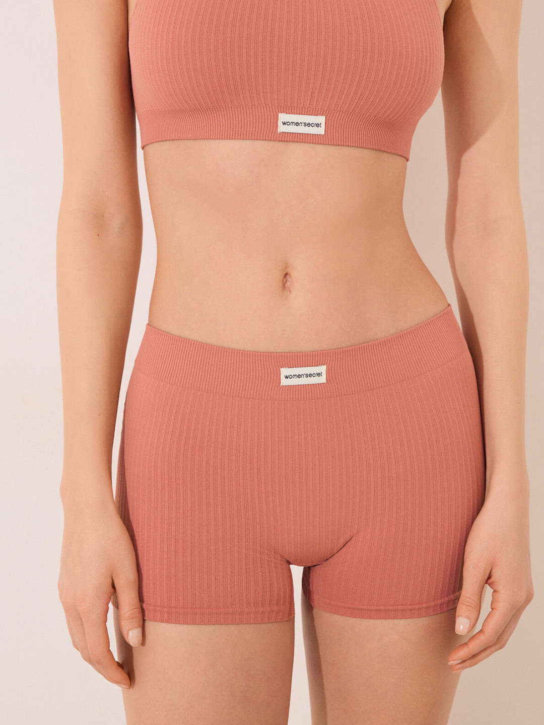 women'secret Ribbed Seamless Boy Shorts