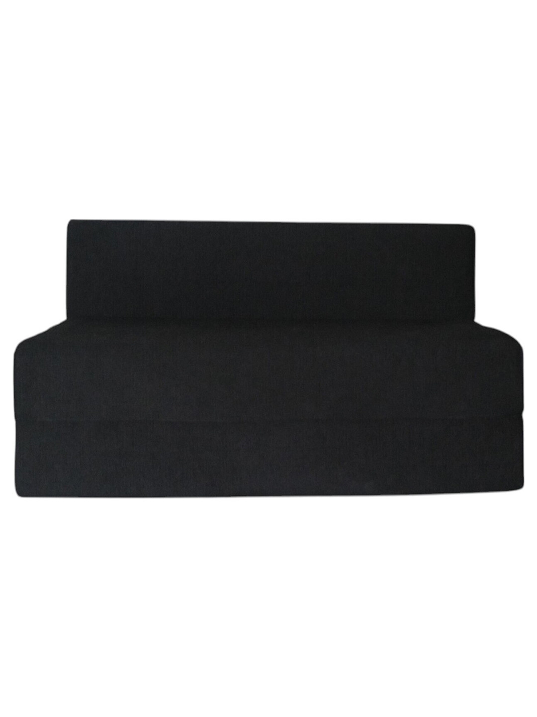 FRIENDS LIFE Black 2 Seater Matte-Finished Comfort For All Sofa Cum Bed