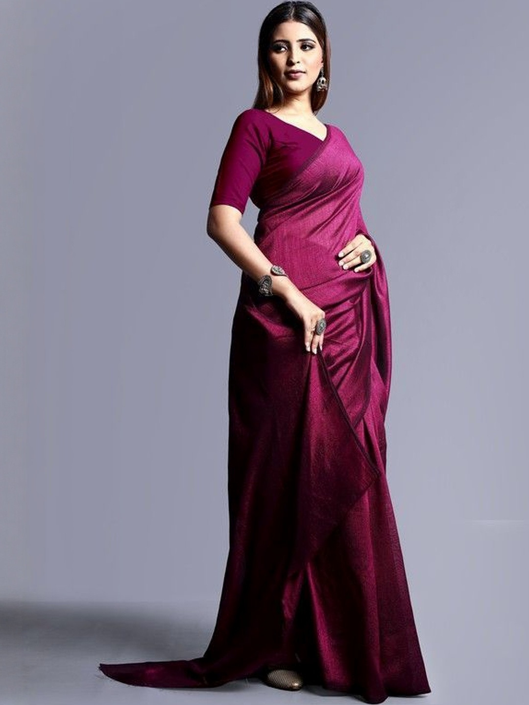GHAN SALS Poly Georgette Baluchari Saree