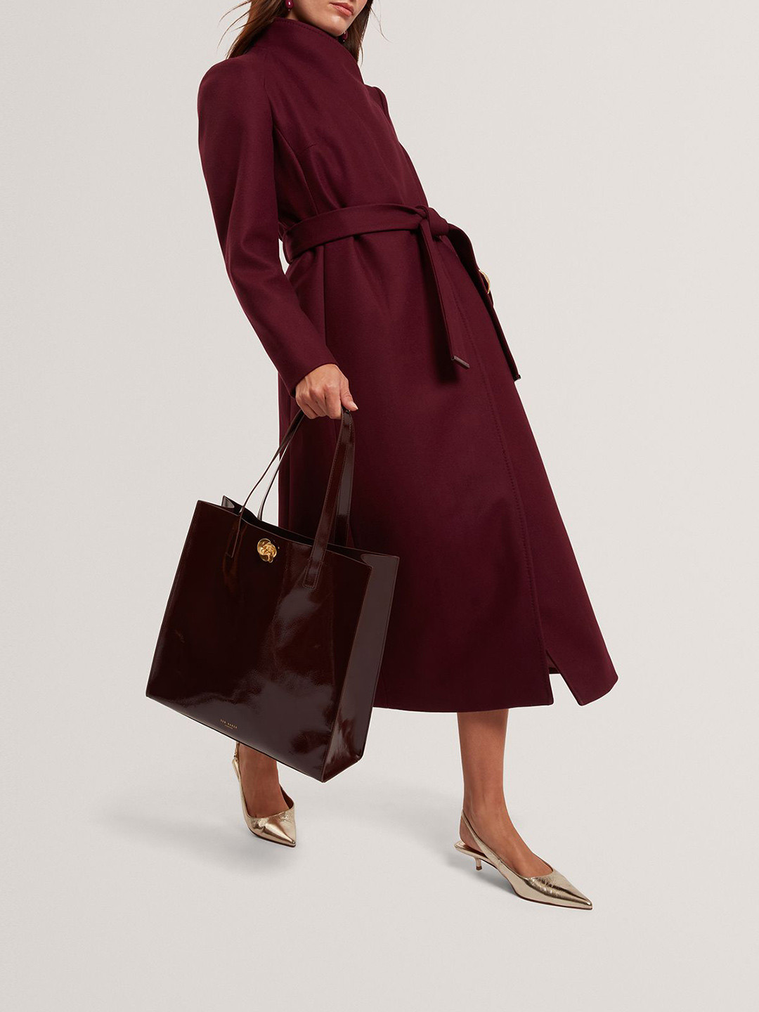 Ted Baker Textured Two Handles Bucket Tote Bag