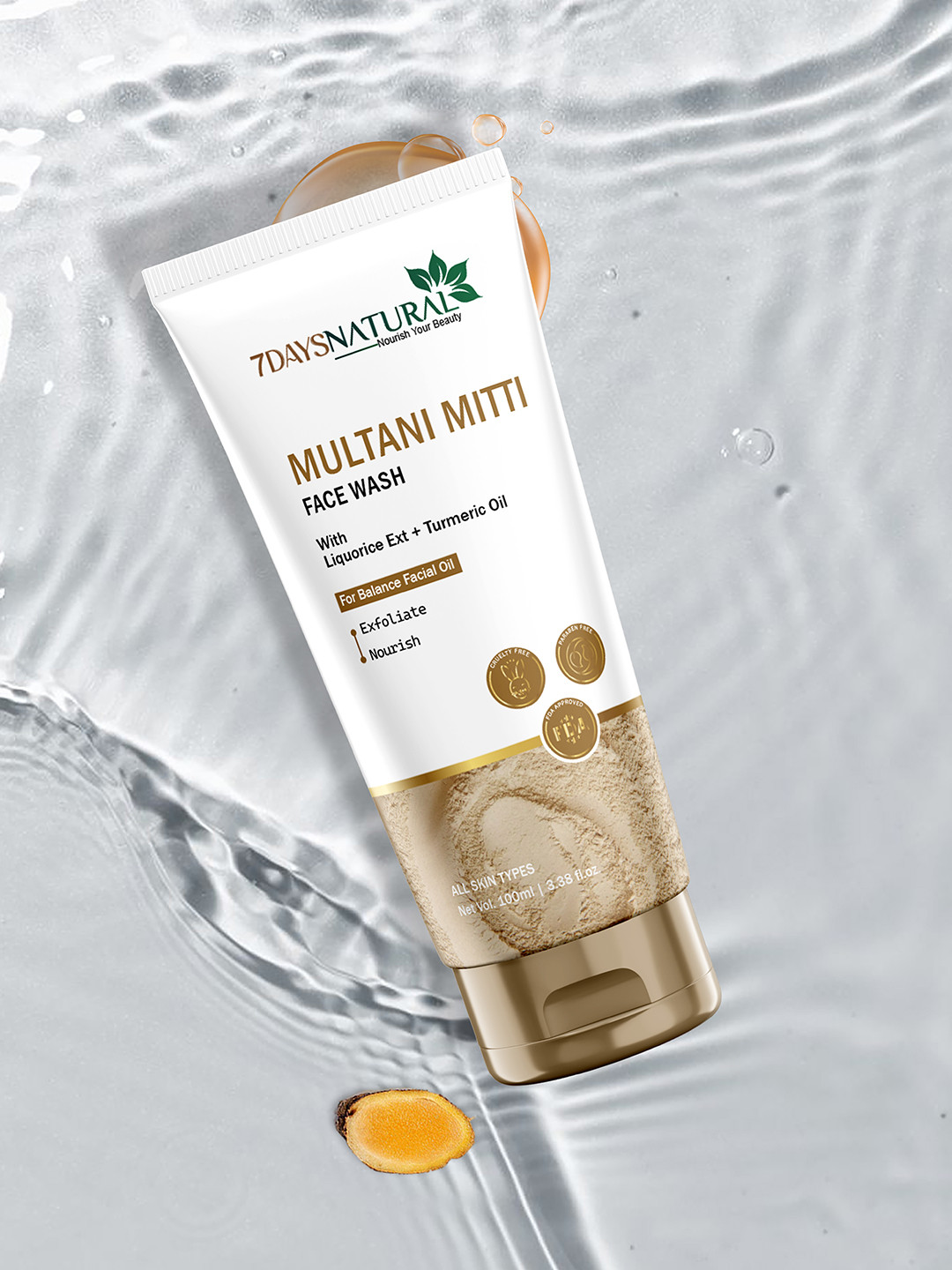 7DAYSNATURAL Natural Multani Mitti Face wash - 100ml
