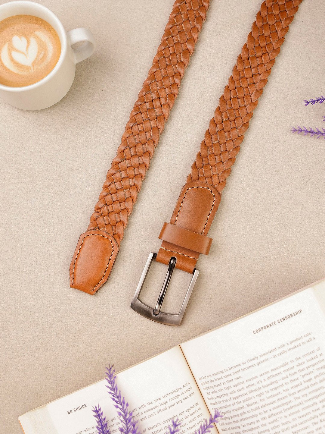 Aditi Wasan Women Braided Wide Leather Belt