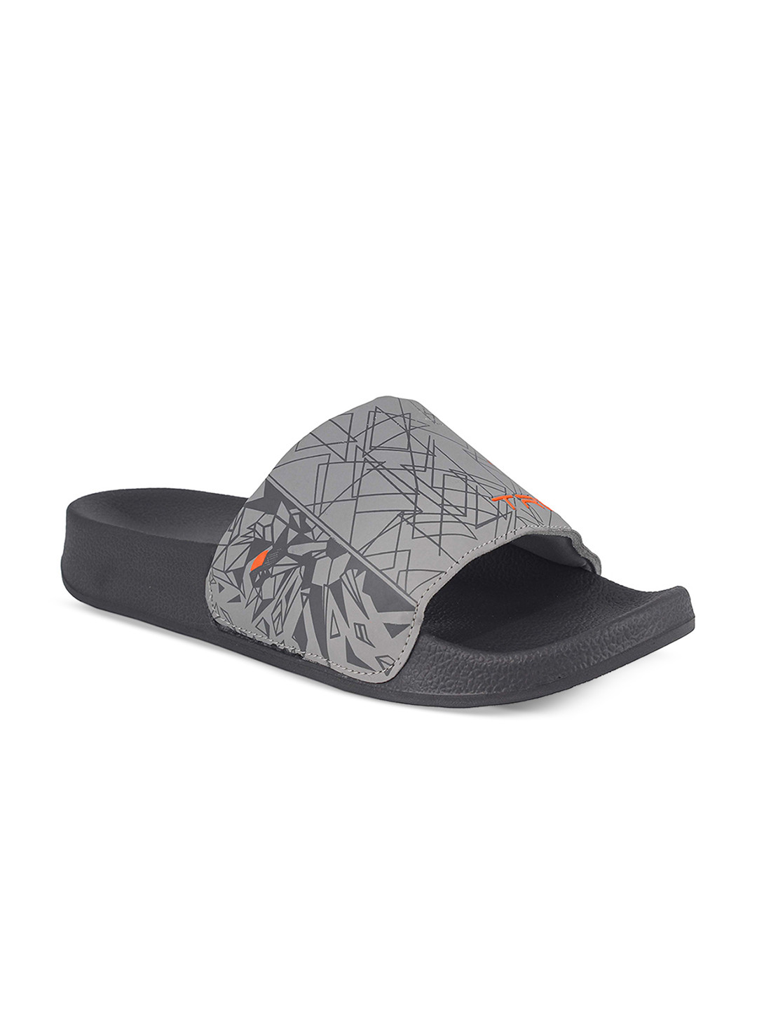 Trekiva Men Grey Fabric Sliders
