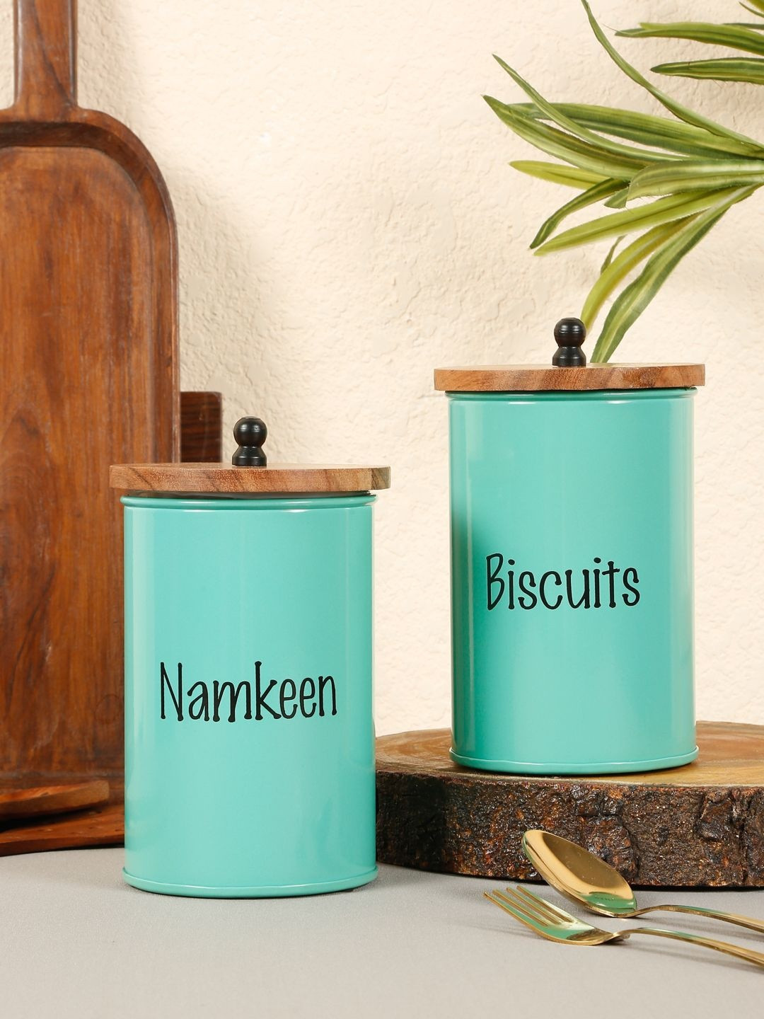 MODEFE Blue 2025 Stainless Steel Dishwasher Safe Canister Container