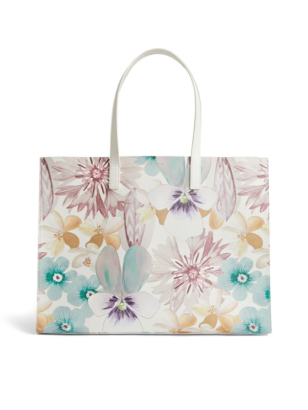 Ted Baker Floral Printed PU Shopper Tote Bag