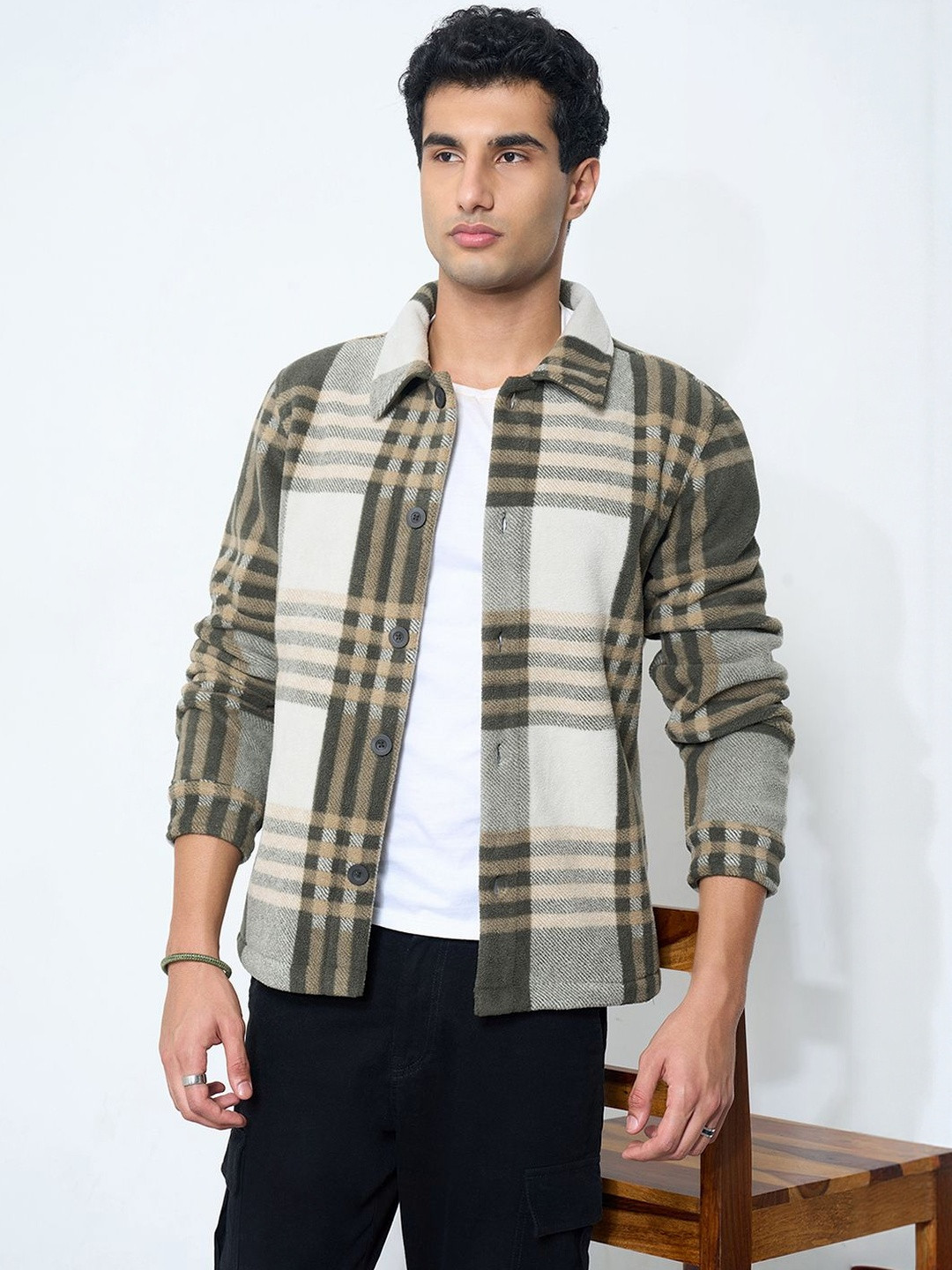 7 Alt by Pantaloons Men Longline Open Front Jacket