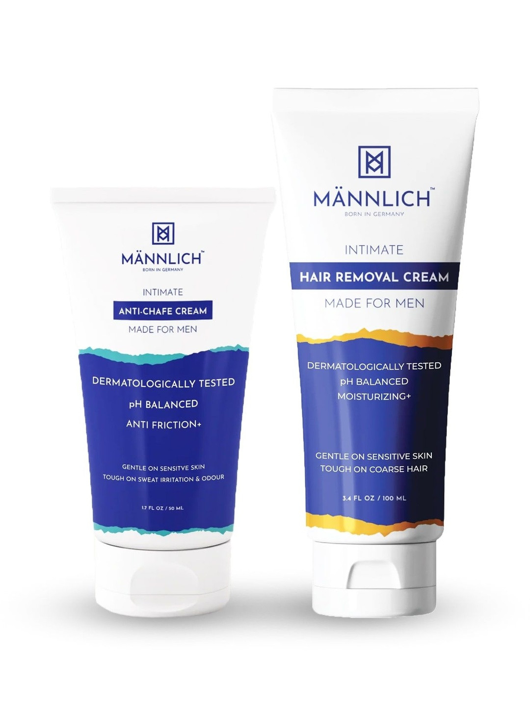 Mannlich Set Of 2 Anti Chafing Cream 50 ml & Hair Removal Cream 100 ml