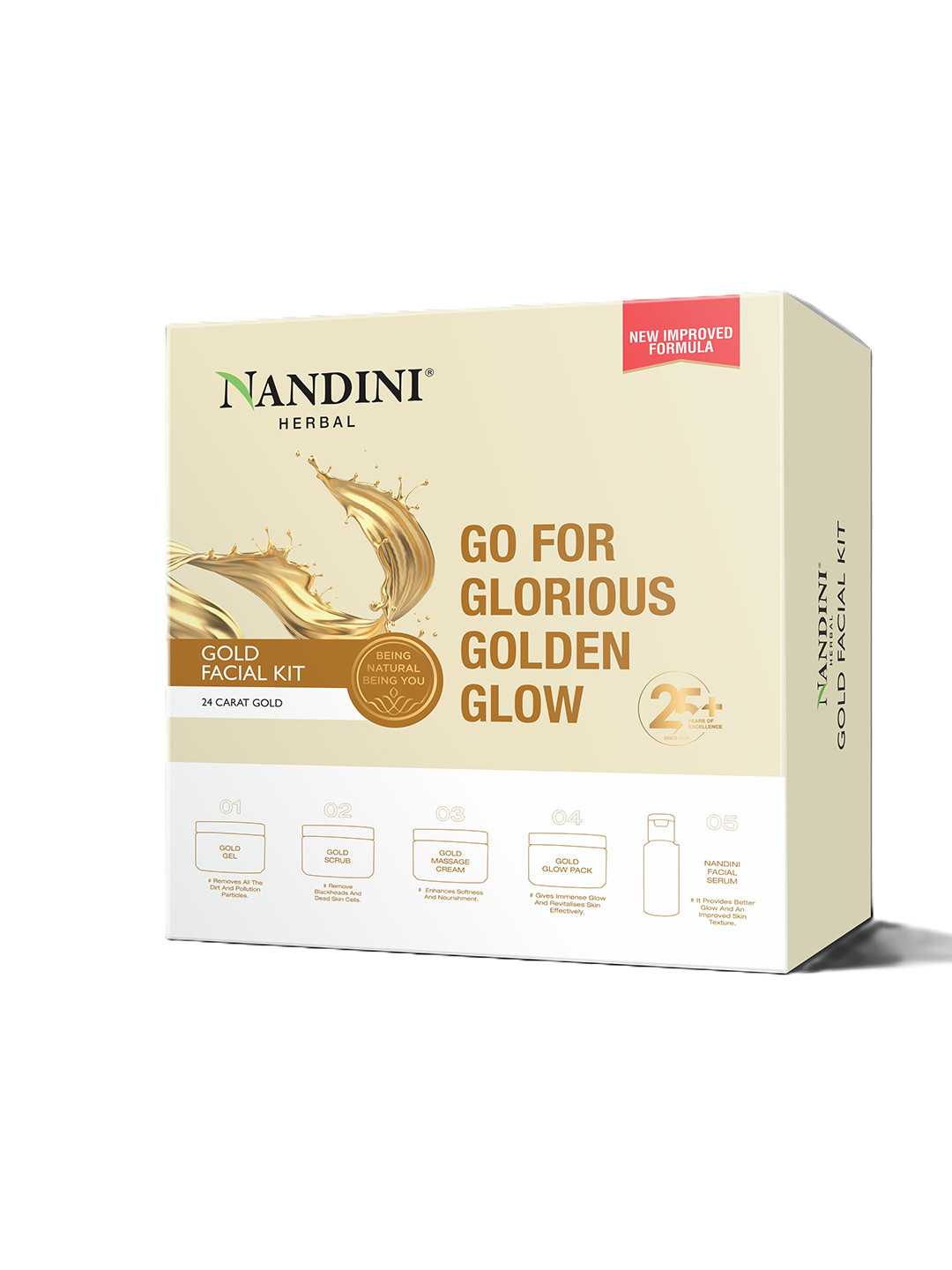 Nandini Herbal 24 Carat Gold Facial Kit 210 g