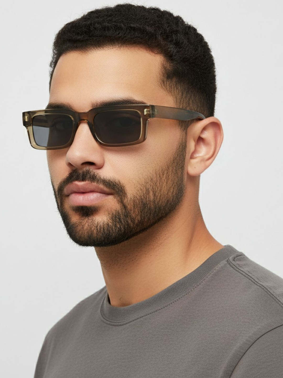 goglassic Unisex Rectangle Sunglasses with UV Protected Lens LUCIFER-D.GREEN