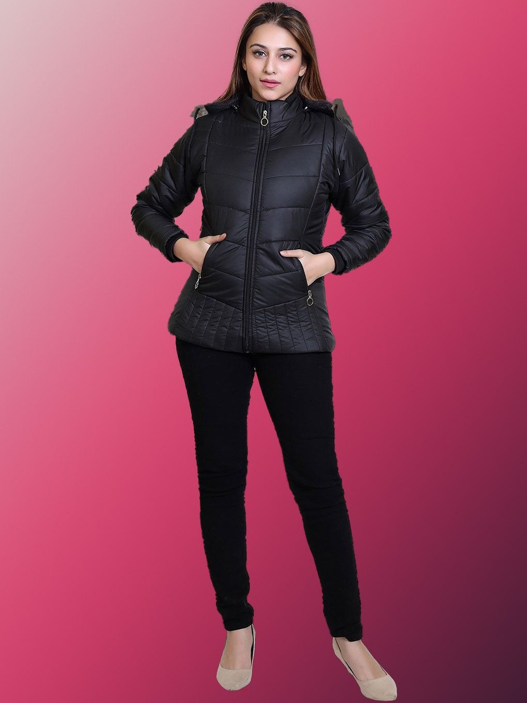 ALWAYS SHINE Women Hooded Puffer Jacket
