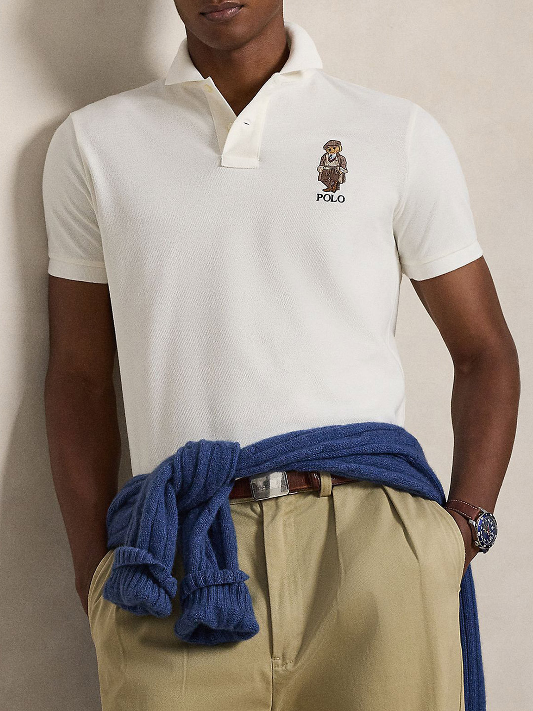 Polo Ralph Lauren Men Custom Slim Fit Polo Bear Polo Shirt