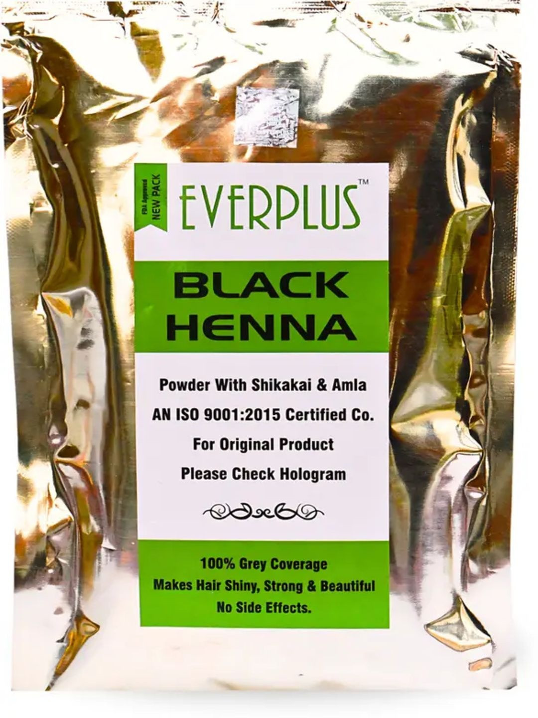 EVERPLUS Natural Henna Powder - 250 g - Black