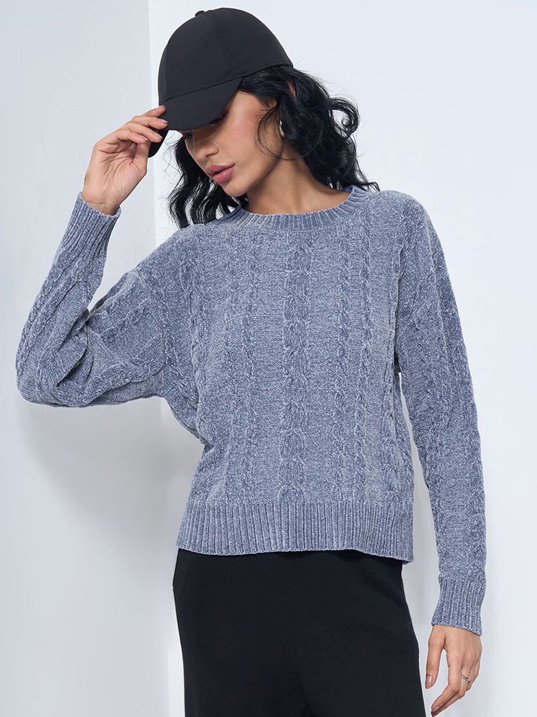 Honey by Pantaloons Women Cable Knit Long Sleeves Pullover Sweaters