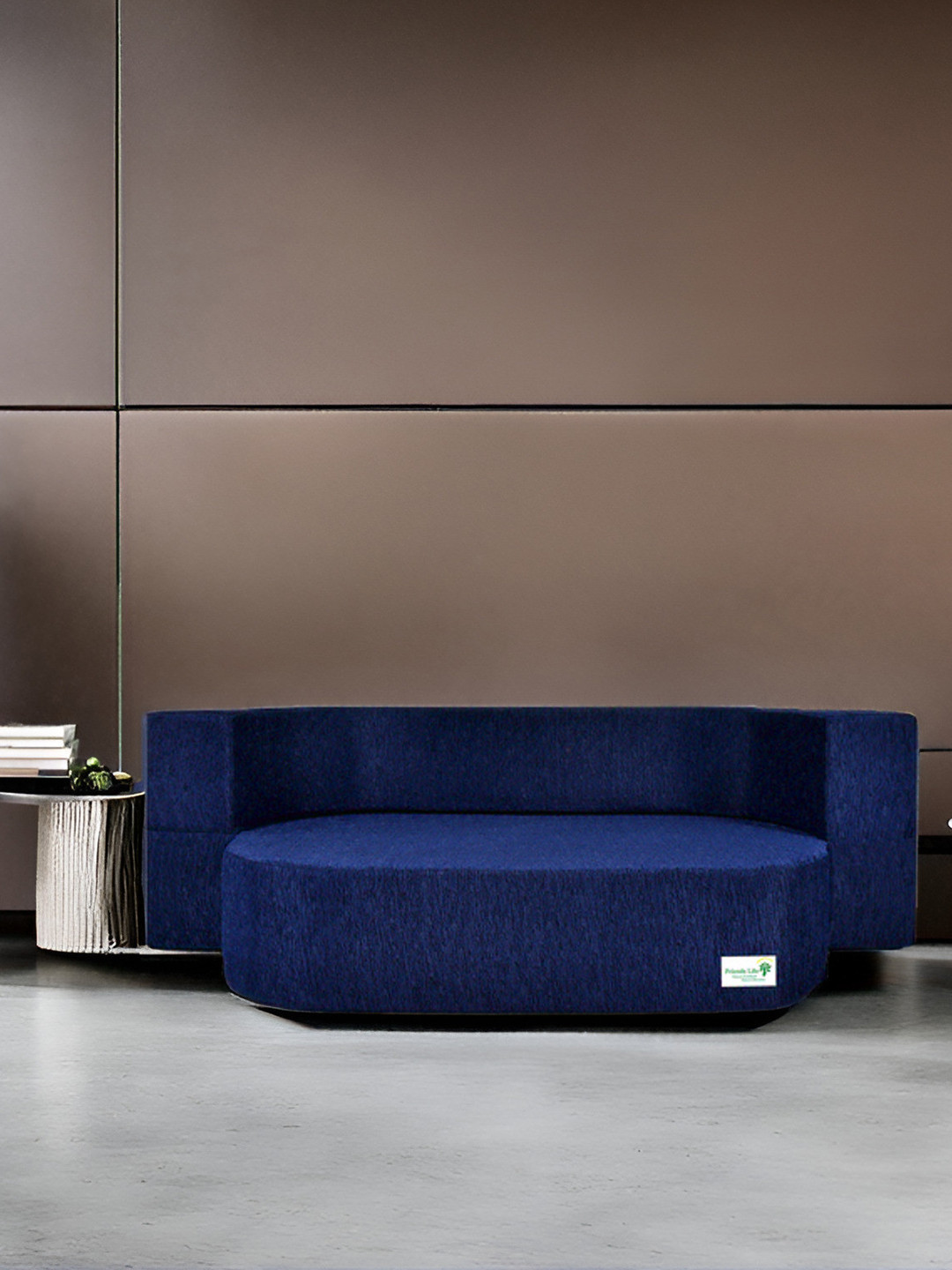 FRIENDS LIFE Blue 3 Seater Matte Inflatable Sofa Cum Bed